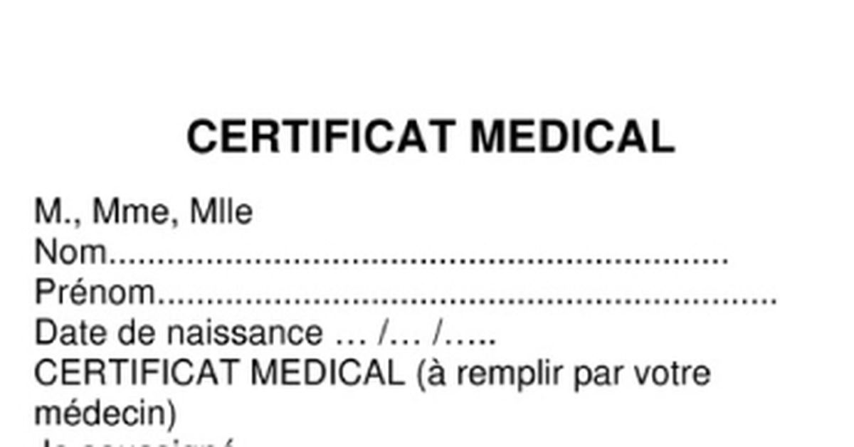 Certificat Médical